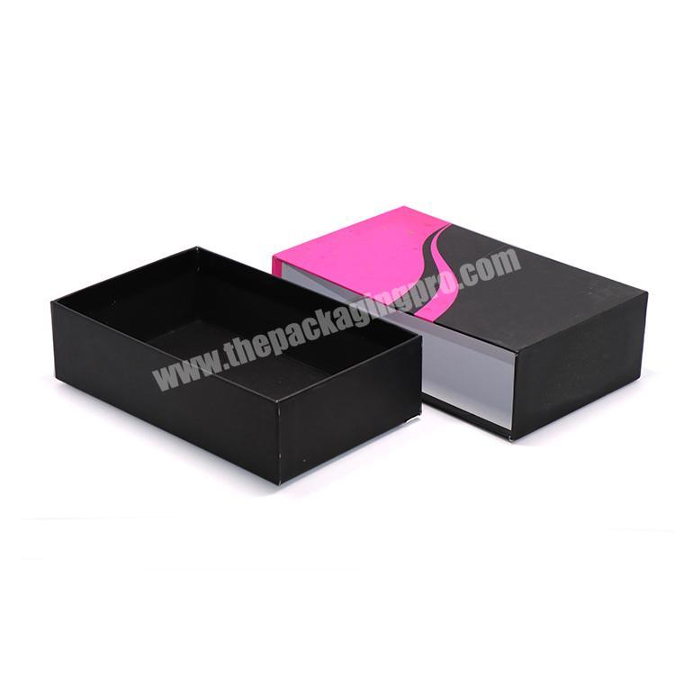 Custom Printed Luxury Drawer Style Paper Cosmetic Packaging Box For Lashes Or Hair Extension