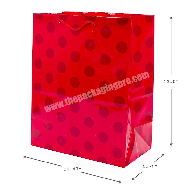 Custom printed luxury paper shopping christmas packaging bag