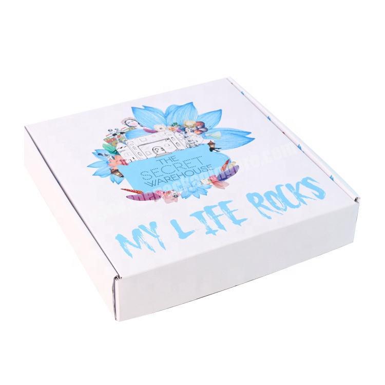 Custom Printed Mailer Shipping Carton Paper Corrugated Box Foldable Postal Delivery Tuck End Corrugated Paper Box
