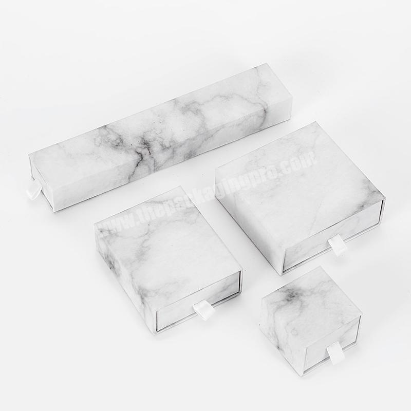 Custom printed marble packaging jewelry gift box