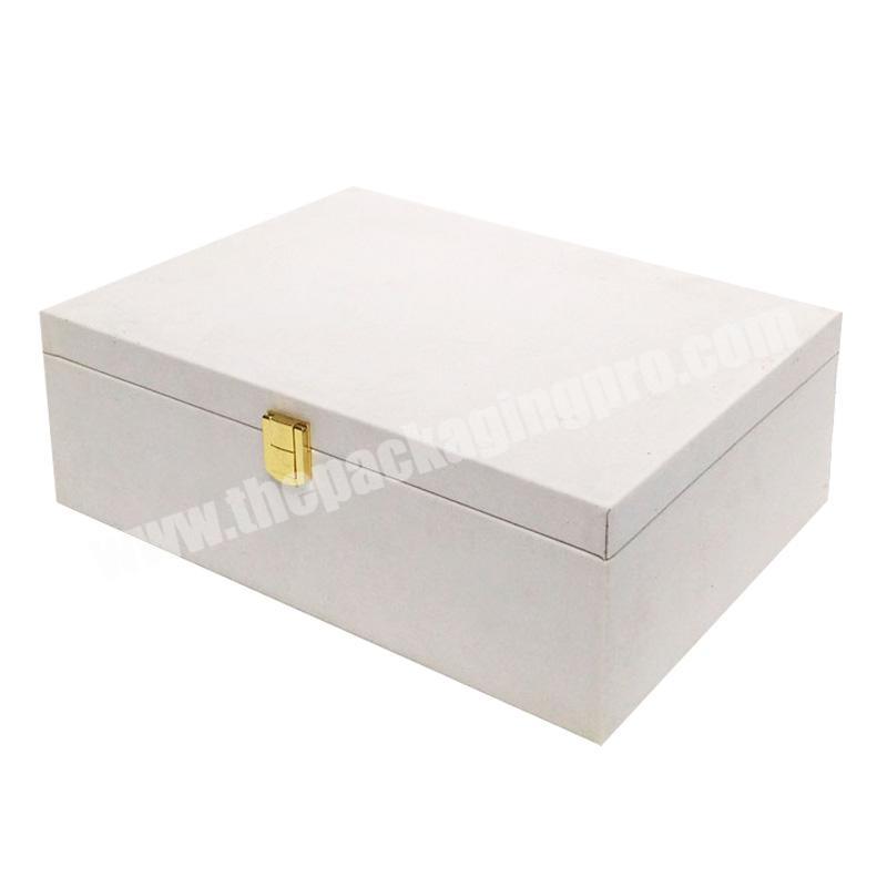 Custom printed MDF PU velvet luxury wooden gift box for wine champagne flower watch