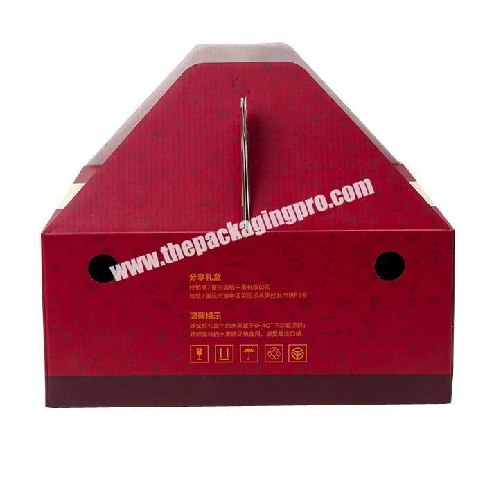 Custom printed mini cardboard corrugated suitcase paper packaging box with handle