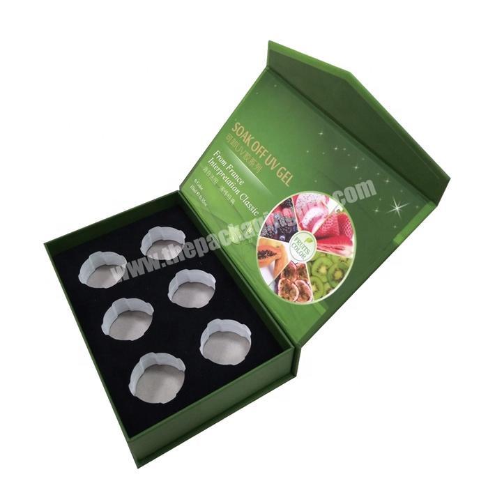 Custom printed paper gift box for nail polish bottle packaging