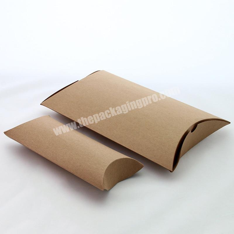 Custom printed recycled Kraft Paper Small Packaging Pillow Gift Box