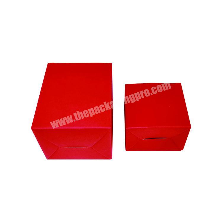 Custom printed red card spot bronzing packaging paper boxes Candy packaging paper box Red blank paper box