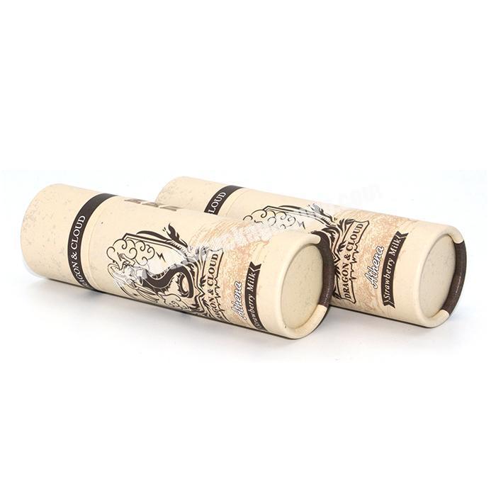 Custom printed round kraft gift boxes small kraft paper core tube for bottle packaging
