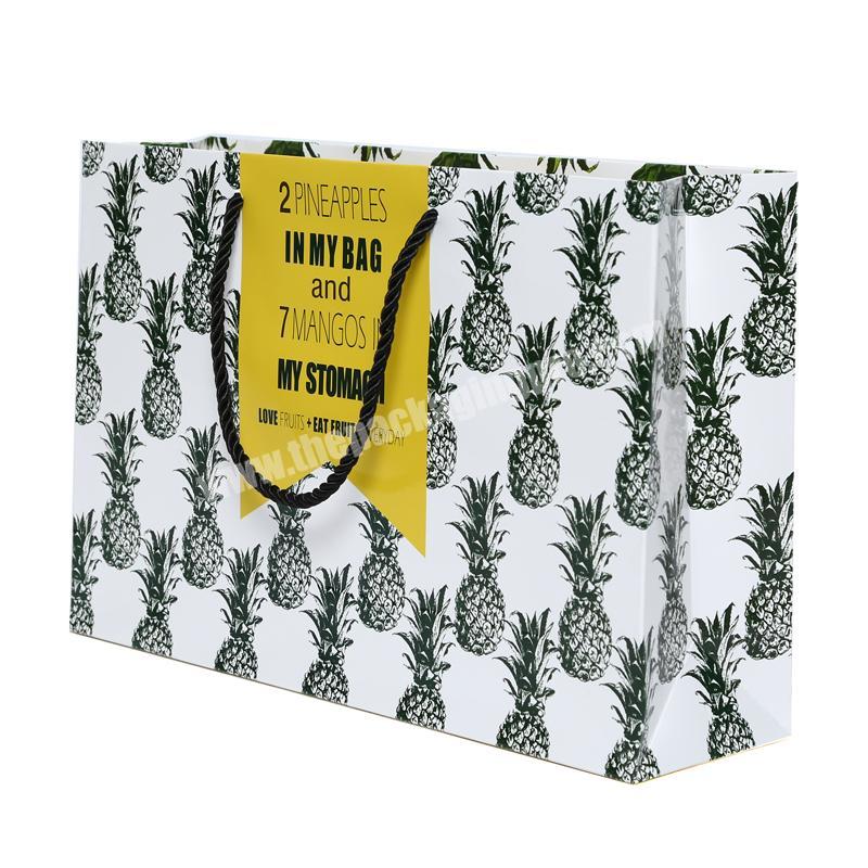 Custom Printed Wedding Paper Shopping Bag with Handles Branded Gift Bag Packaging for Birthday Beer Wine Restaurant Pharmacy