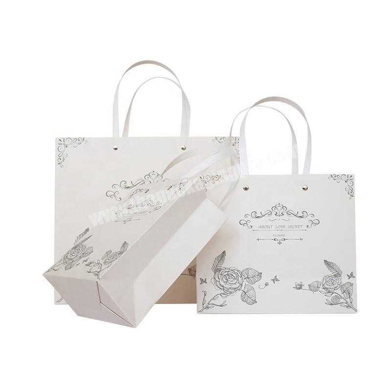 Custom Printed White Paper Craft Handmade Paper Bag Tea Coffee Mug Packing Clothing Gift Food Packaging Bags