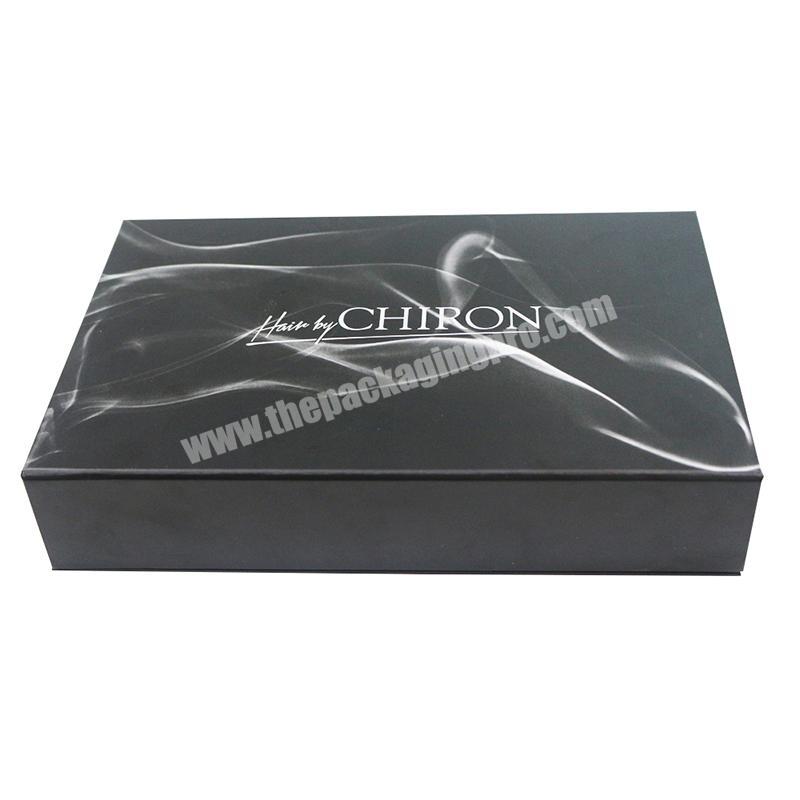 Custom printing black folding magnetic gift boxes custom hair Packaging Boxes