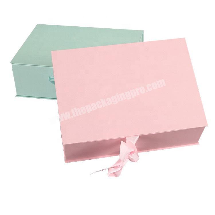Custom printing closure treasure chest nice magnetic gift boxes with ribbon