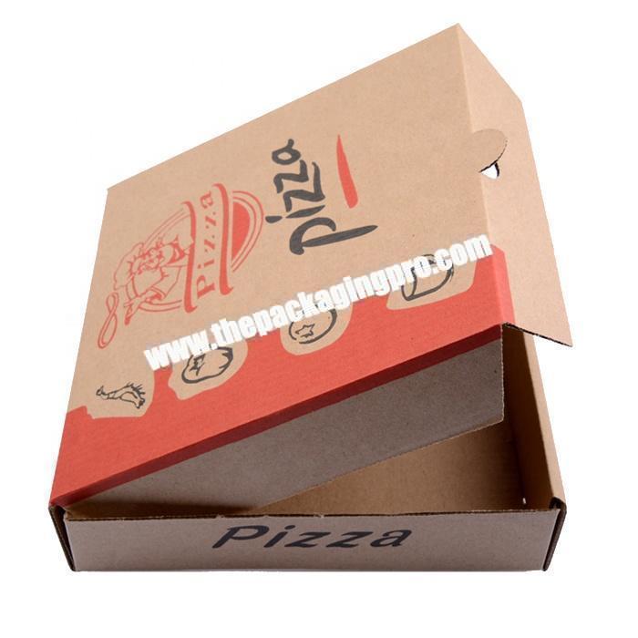 Custom printing color corrugated paper packaging pizza box take out box