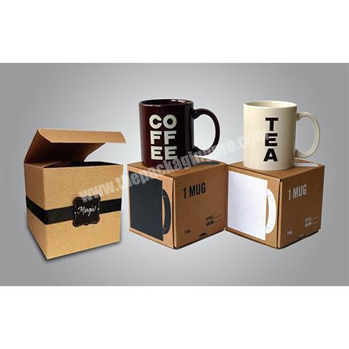 Custom printing corrugated box packaging coffee mug gift boxes