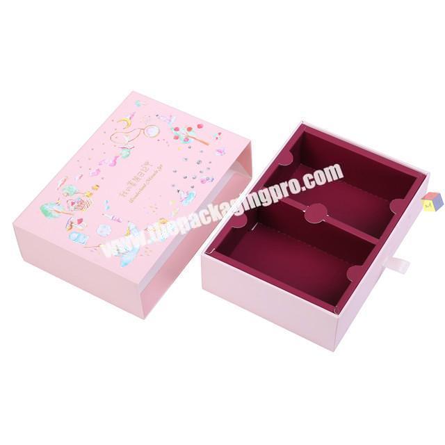 custom printing cute pink nail sticker packaging box