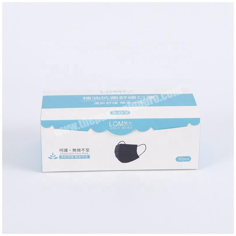 Custom Printing Disposable Face Mask Paper Packaging Box