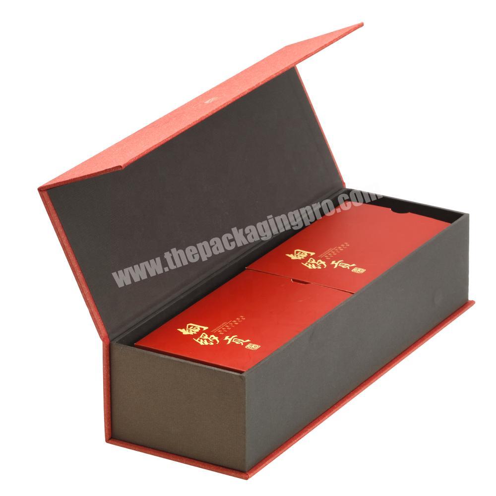 Custom Printing High Quality Lid Flipped Rigid Paper Box with Magnet & Paper Card Tray for Tea Cigarettes