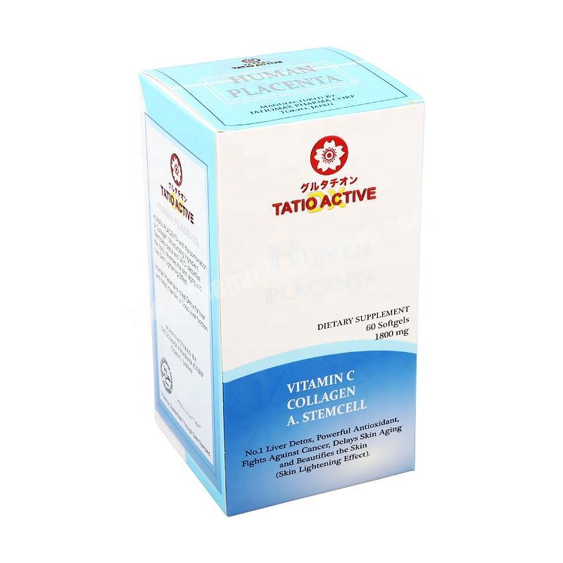 Custom printing laser paper capsule vitamin box packaging