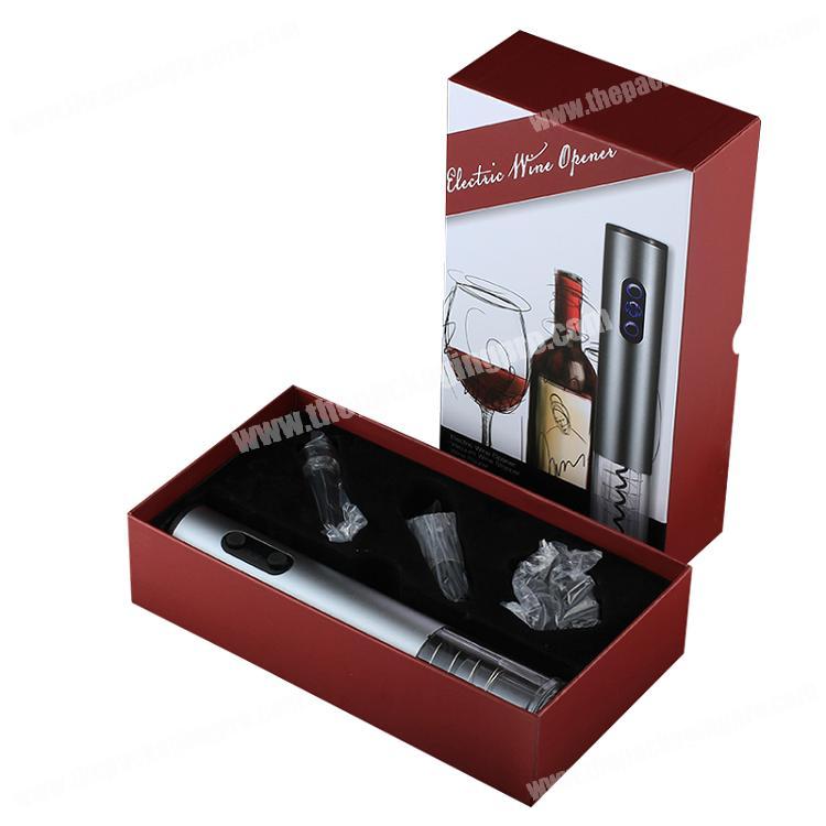 Custom Printing Logo Cardboard Lid and Base Two Pieces Box for Wine Bottle Packaging