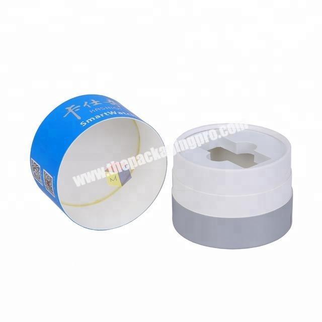 custom printing logo round roll tube hard paper watch box single