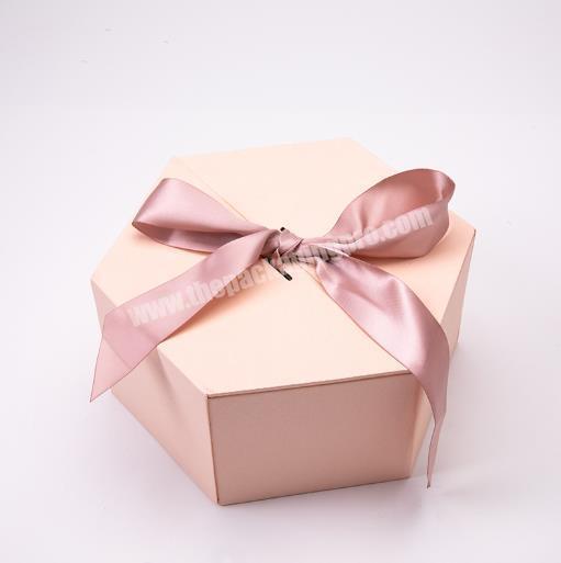 Custom Printing Luxury Hexagon Packaging Paper Gift Box for Birthday Valentine's Day