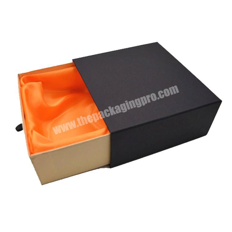 Custom printing luxury new design hard recycled packaging perfume bottle wedding gift  drawer box with satin