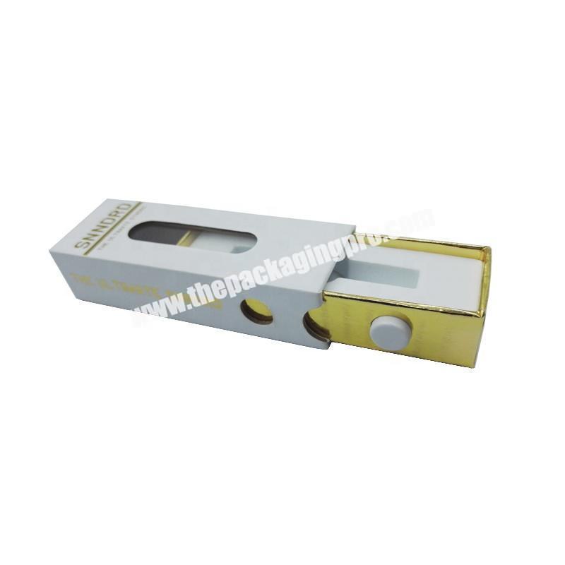 Custom printing packaging metallic stamping gift box drawer package