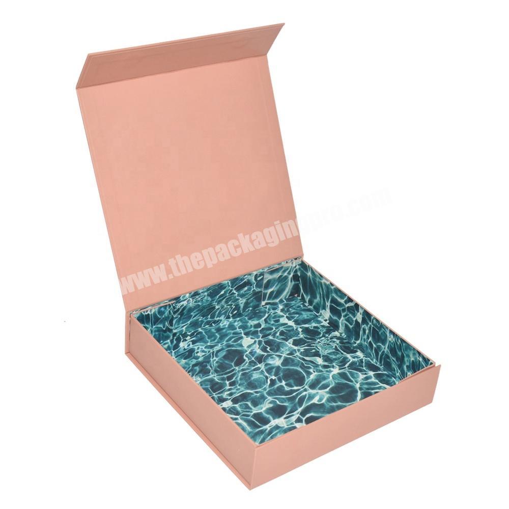 Custom printing Rigid Garment Apparel swimwear bikini Magnetic foldable Box
