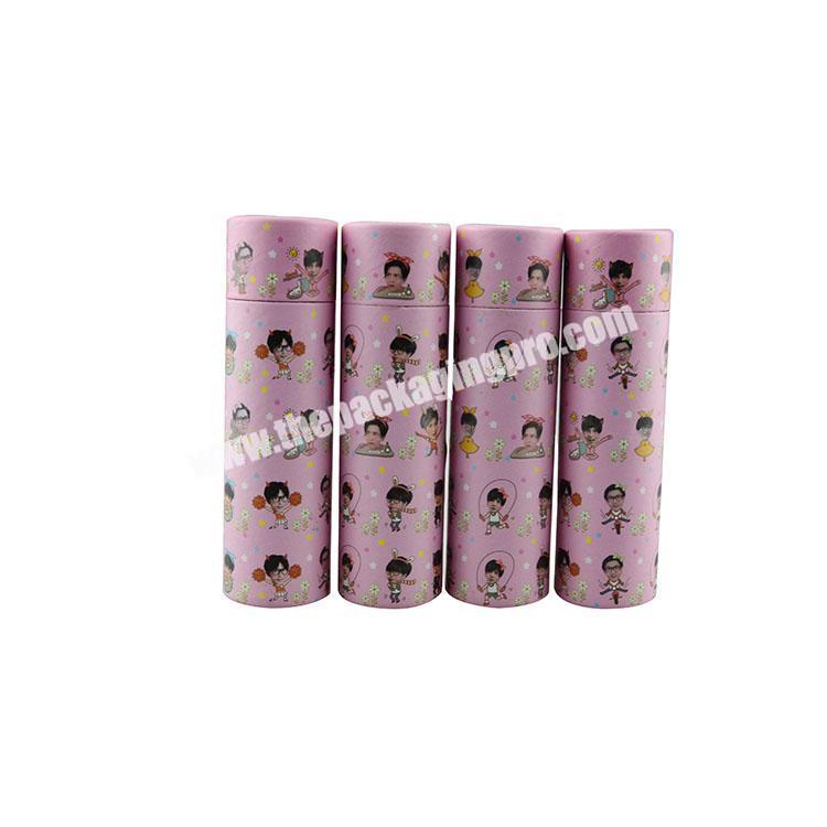 custom printing round cylinder shaped box rolled edge packaging paper tube paper round box