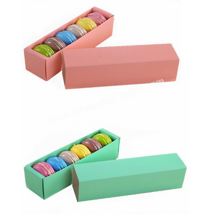 Custom printing sweet cake gift box packaging macaron food paper box with clear window