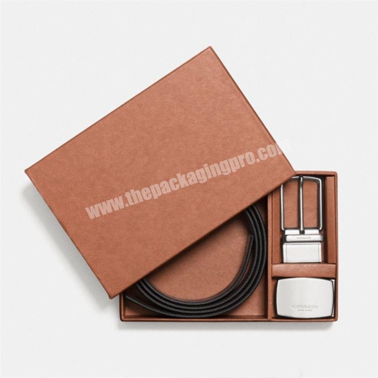 Custom Printing Women Men Belt Sets Cardboard Packaging Gift Box with Lid