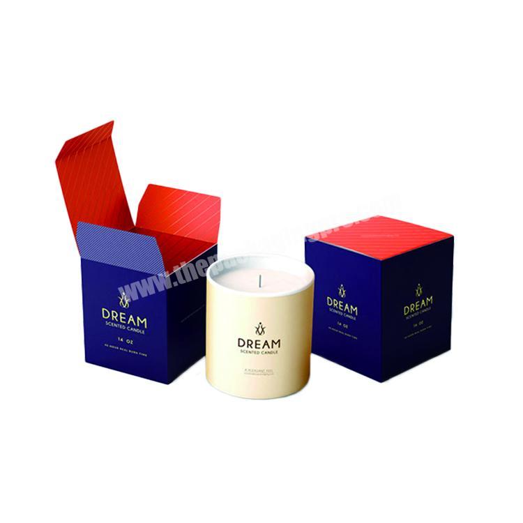 Custom Private brand foldable color cardboard box printing, candle packaging boxes