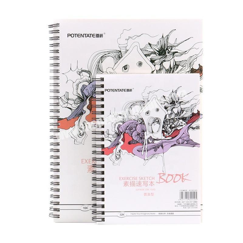 32K Hard Back Art Notebook Sketch Book Blank Paper Kraft Sketching