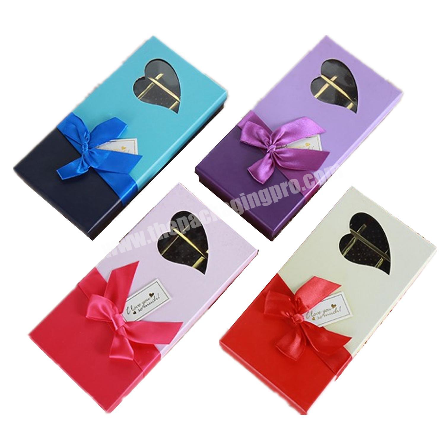 Custom promotion paper chocolate gift box wedding favor sweet candy boxes
