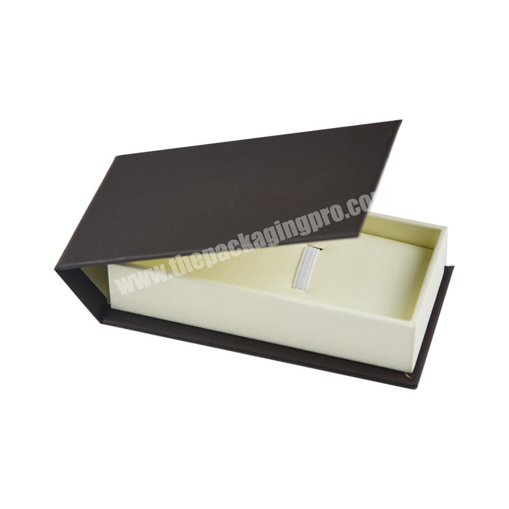 Custom PU leather Paper Book Shaped Style Gift Box For Tissot Watch Packaging And Jewelry Pack