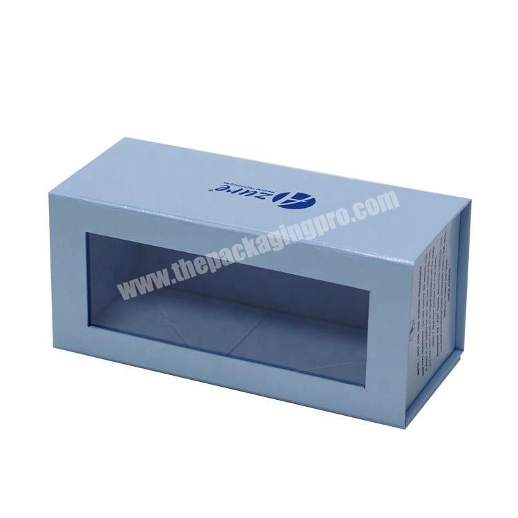 Custom PVC Window Folding PackageGift Box With Ribbon