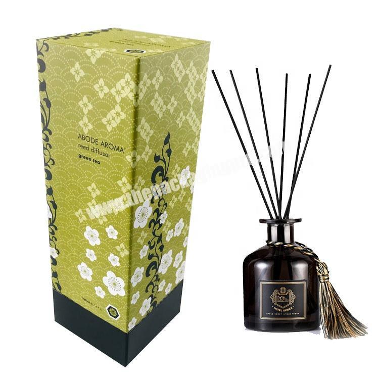 Custom rectangle tall aroma reed diffuser packaging box for home fragrance