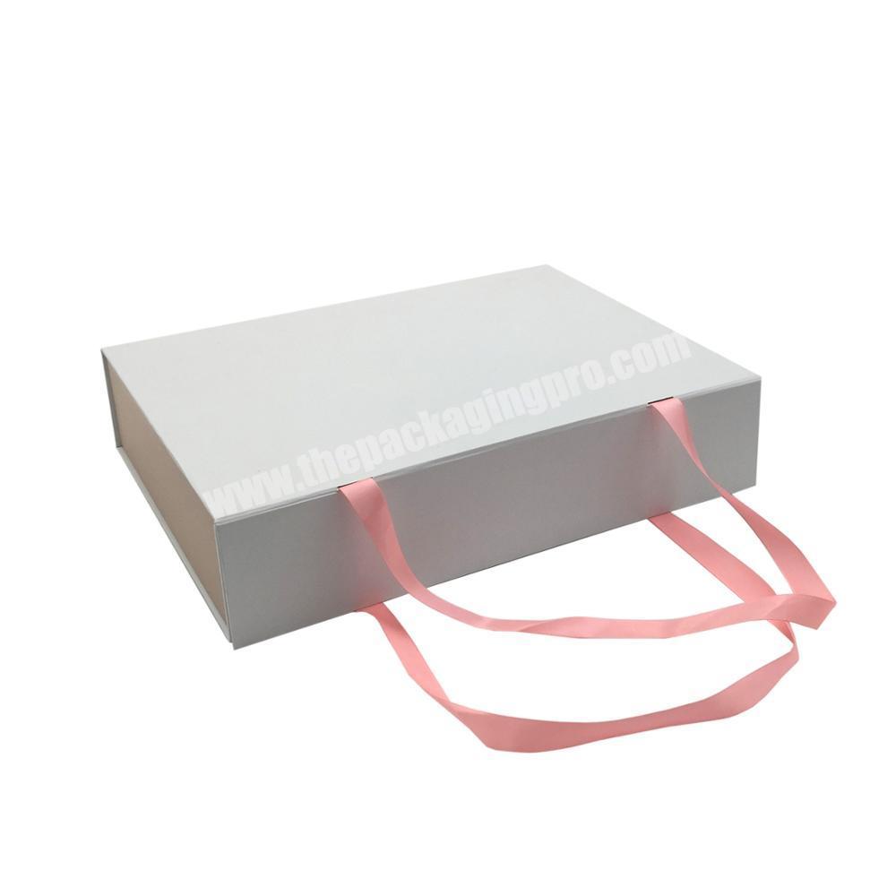 Custom rectangular folding paper box with handle