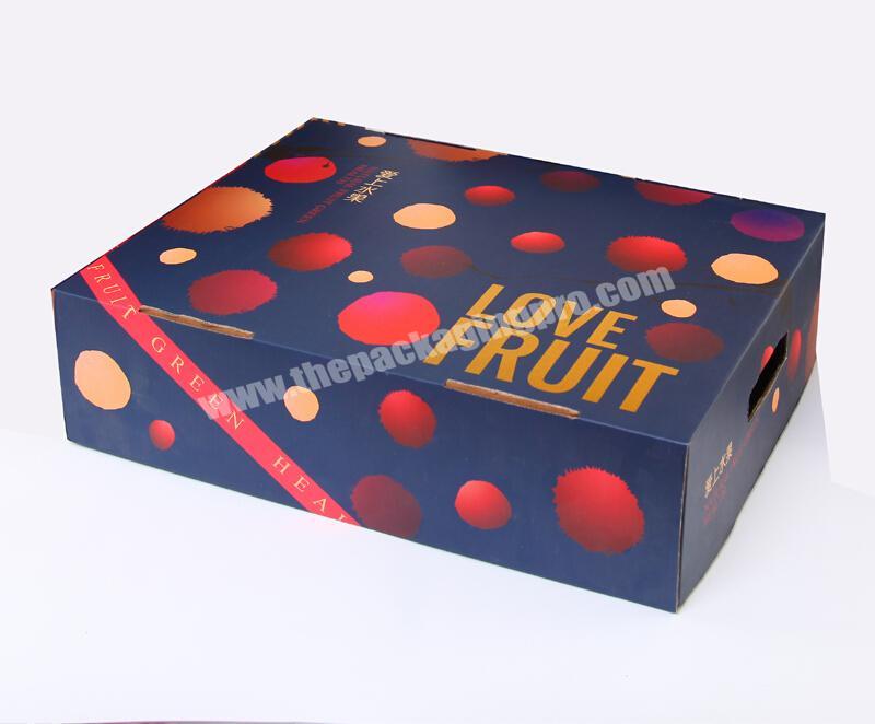 Custom Recyclable Large Size Vegetable Uv Coating Boxes Tomato Fruit Corrugated Cardboard Packing Carton Box For Delivery