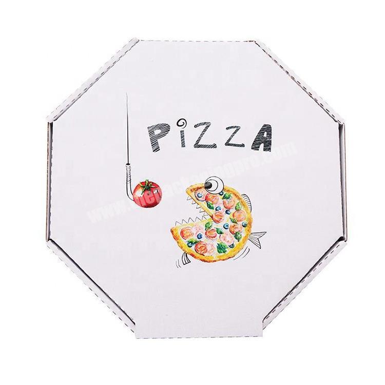 Custom recyclable octagonal pizza carton packaging box paper round pizza box