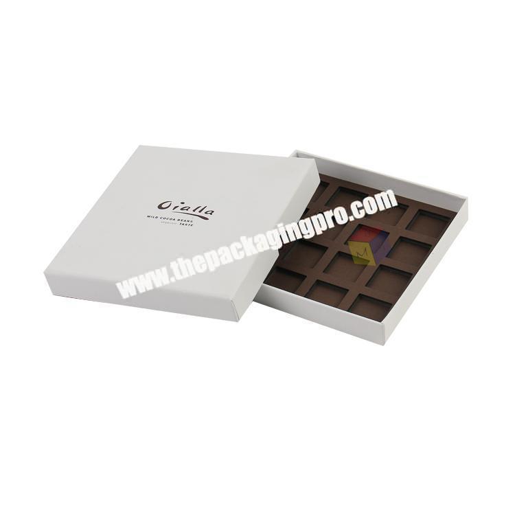 custom recyclable square simple chocolate box packaging