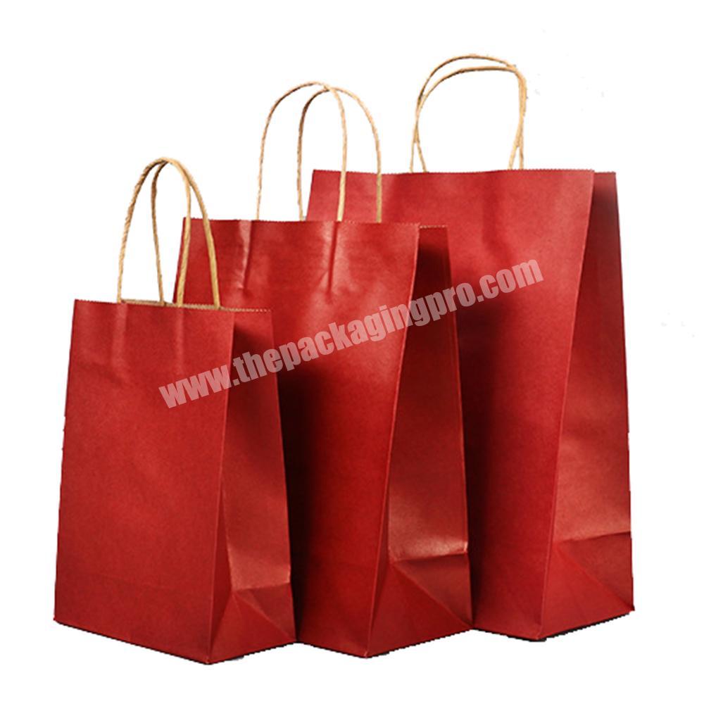 Custom recyclable washable kraft paper cosmetic shopping bag with your own logo