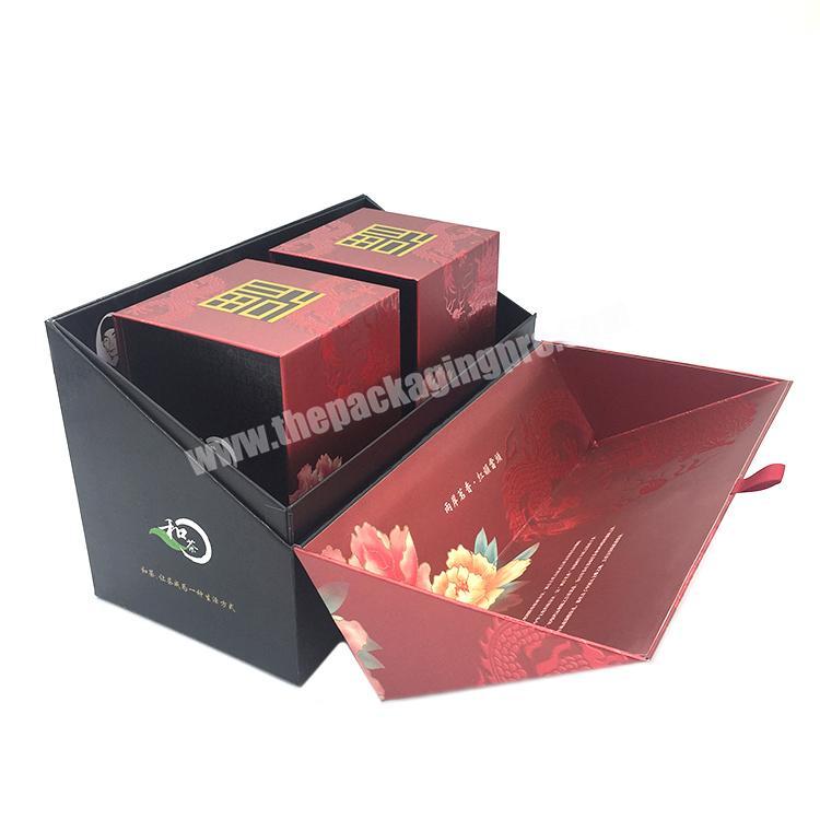 Custom recycled material tea set luxury tea packaging Chinese tea gift box