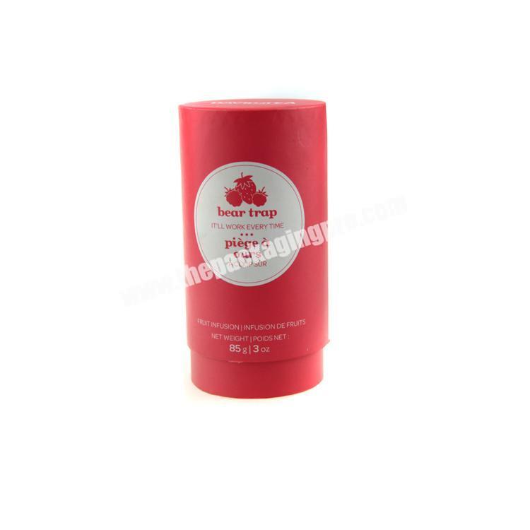 custom red paper cylinder box perfume cardboard cylinder packaging box