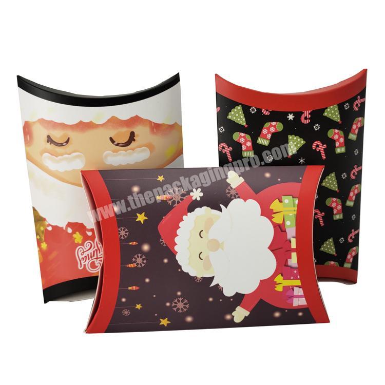 Custom Retail Printed Christmas Chocolate Gift Box Food Packaging Pillow Paper Box