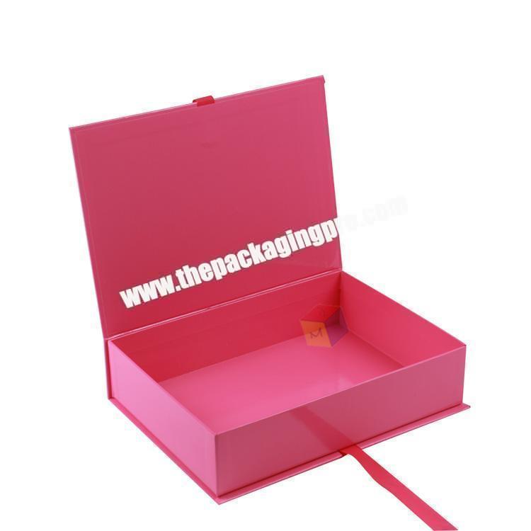 custom ribbon closure hair extensions box weave packaging