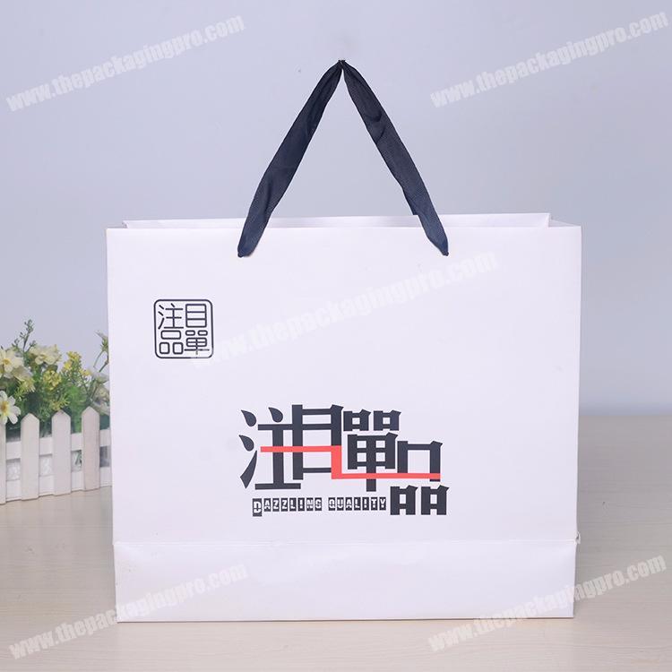 custom ribbon paper bag for shopping