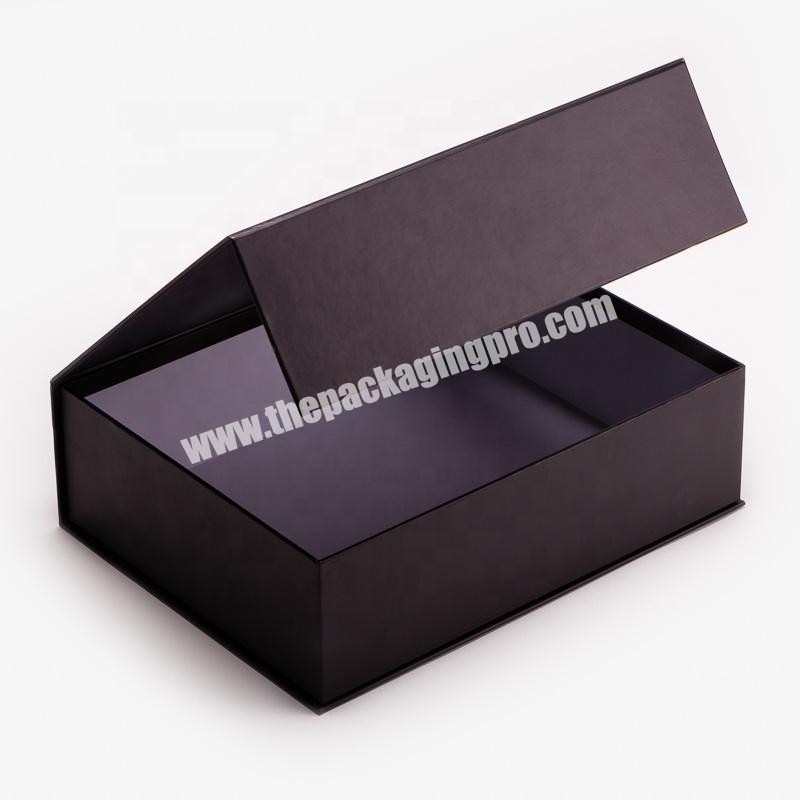 custom rigid fold cardboard box magnetic lid closure