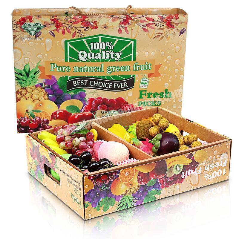Custom rigid fruits corrugated packaging box logo printing carton packaging box for furits