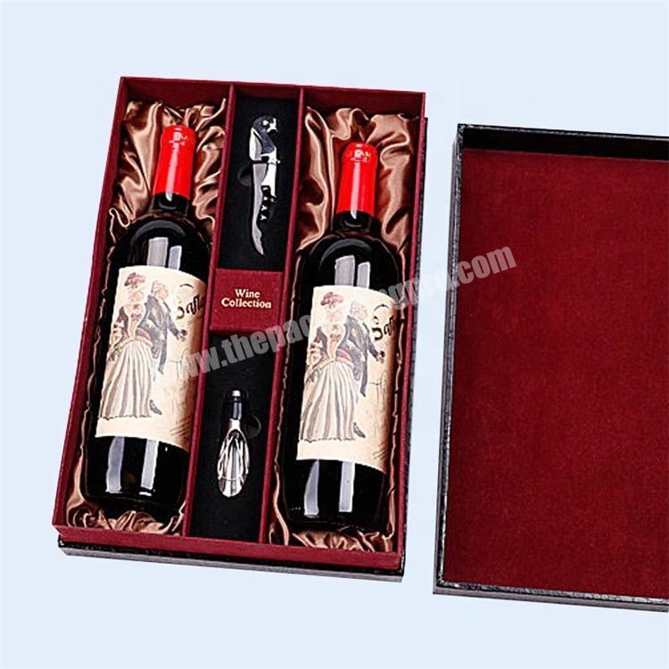 Custom Rigid Luxury Double Wine Hard Paper Packing Box Store Box