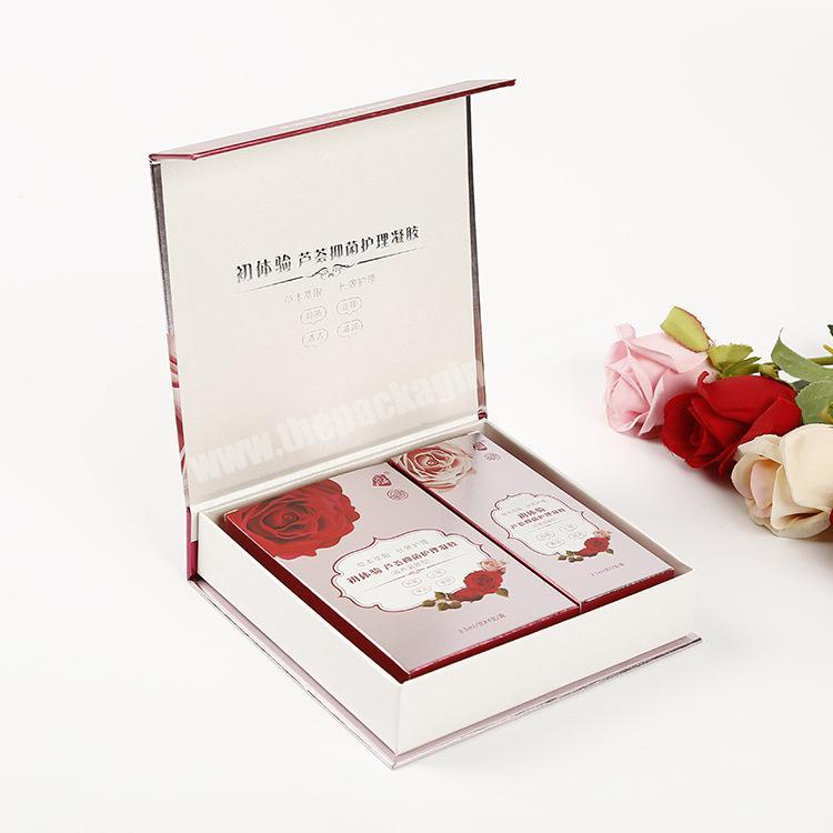 Custom Rigid Luxury Magnetic Closure Kraft Gift Boxes for Skin Care Set Packaging
