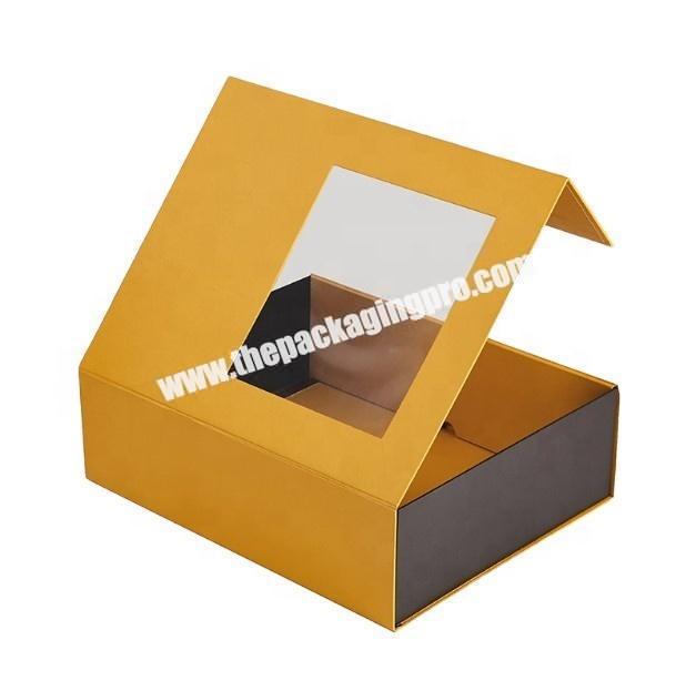 Custom Rigid Paper Gift Box with Clear PVC Window